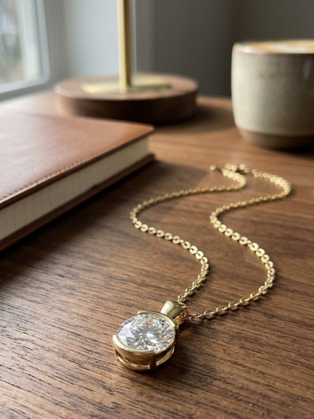 Mens 2ct Single Moissanite Pendant Necklace for Women
